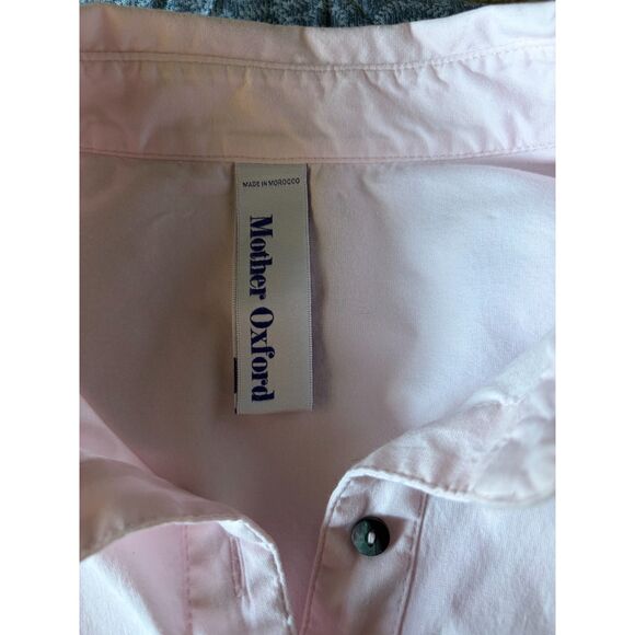 Mother Oxford Pink Cotton Maternity Button Down Shirt Size L/XL - Picture 15 of 16
